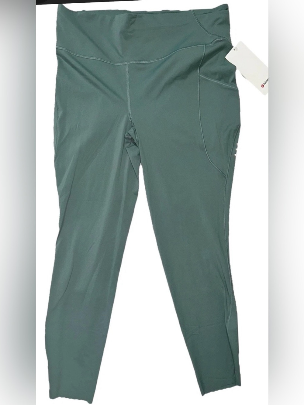 NWT LULULEEMON SIZE 14 FAST & FREE HI RISE 25” TIGHT*POCKETS CRATER BLUE/GREEN